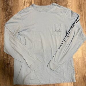 Vineyard Vines Men's Sky Blue Long Sleeve Tee